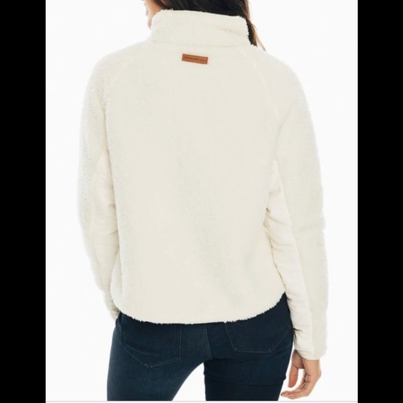 🆕 NWT Southern Tide Fleece Zippered Jacket in Cream - X-Small - Picture 5 of 7